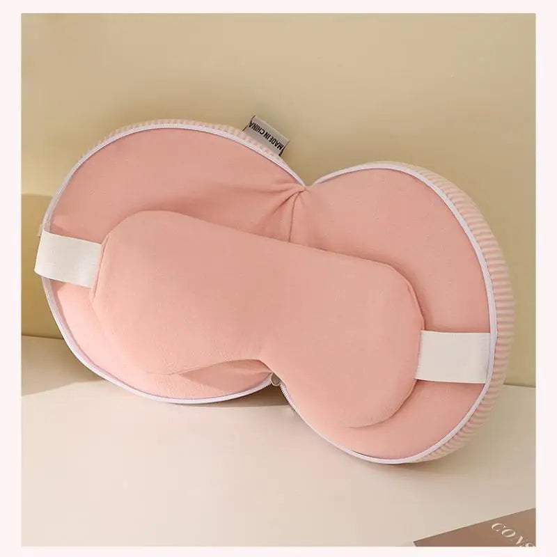 Adult eye mask travel pillow combo